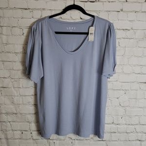 Loft Tshirt With Puff Sleeves